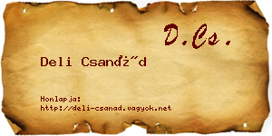 Deli Csanád névjegykártya