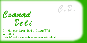 csanad deli business card